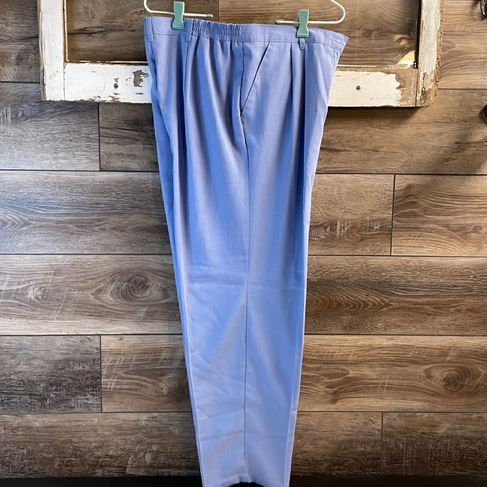 SAG HARBOR Ladies Petite Polyester Rayon Blend Dress Pants Blue Size 16P